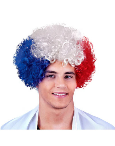 Peluca Con Colores De La Bandera De Chile x 6 Unds