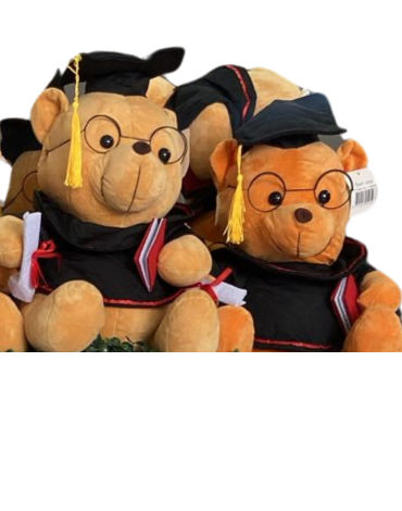 Peluche Osito Graduación x 3 Unds.Medida: 32 cm aprox.