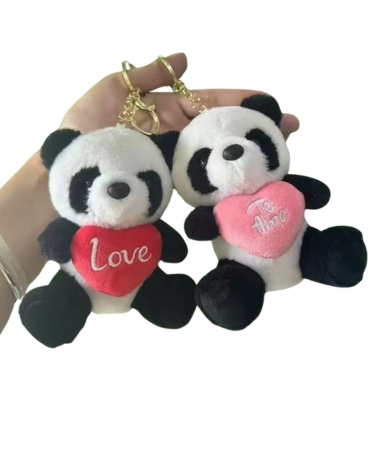 Llavero Panda del Amor Colores Surtidos x 12 Unds. Medida: 11 cm aprox.