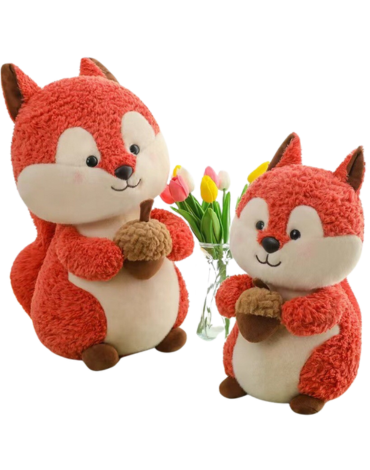 Peluche Zorro Color Unico x 4 Unds. Medida: 38 cm aprox.