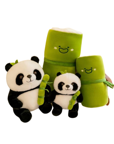Peluche Panda x 4 Unds. Medida: 30 cm aprox.