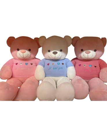 Peluche Oso Colores Surtidos x 4 Unds. Medida: 55 cm aprox.
