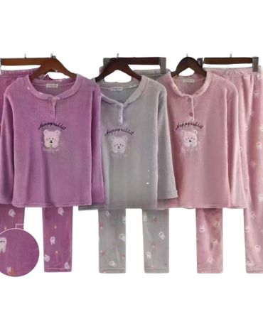 Pijama de Plus para Niñas Colores Surtidos x 15 Unds.Talla: 6 - 8 - 10 - 12 - 14