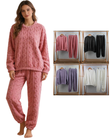 Pijama de Polar Colores Surtidos x 12 Unds. Talla: L - XL