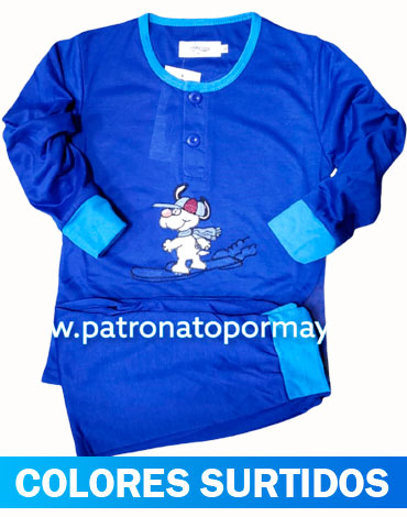 Pijama de Niño Algodón x 4 Unidades Tallas: 4 - 6 - 8 -10