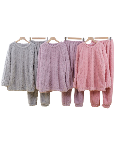 Pijama Polar de Dama Colores Surtidos x 12 Unds.Talla: M a XXL