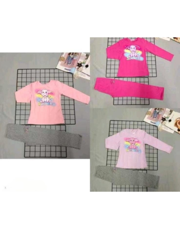 Pijama de Niña Colores Surtidos x 18 Unidades Tallas: 4 al 14