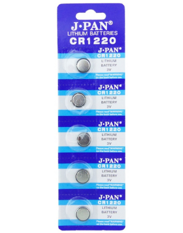 10 Set de Pilas Marca J.PAN CR1220 - 3 Volt Lithium (1 Set Trae 5 PCS)