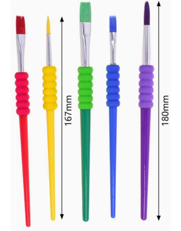 6 Set Pincel Colores Surtidos (1 Set Trae 5 PCS)