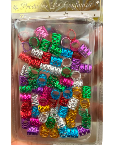 12 Set de Adornos para Trenzas Colores Surtidos (1 Set Trae:30 PCS )