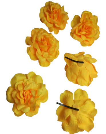 Pinche Rosa Color Amarillo x 24 Unds. Medida: 10 cm aprox.