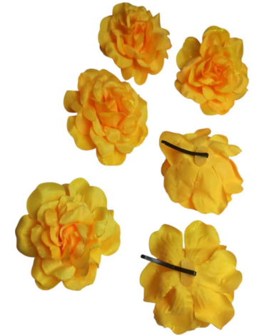 Pinche Rosa Color Amarillo x 24 Unds. Medida: 11 cm aprox.