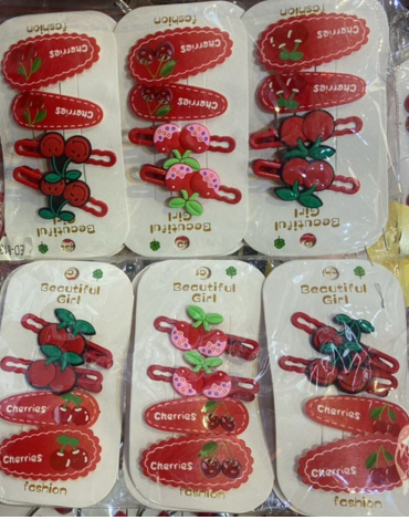 Pinche Click Diseño Cerezas x 36 Unds.