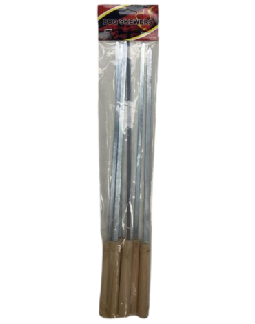 6 Set de Brochetas de Metal Plana (1 Set Trae 6 PCS) Medida: 40 cm aprox.