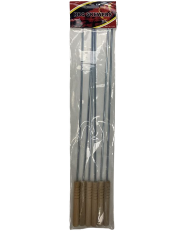 6 Set de Brochetas de Metal Lisa (1 Set Trae 6 PCS) Medida: 40 cm aprox.