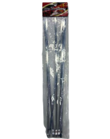 6 Set de Brochetas de Metal Plana (1 Set Trae 6 PCS) Medida: 50 x 1 cm aprox.