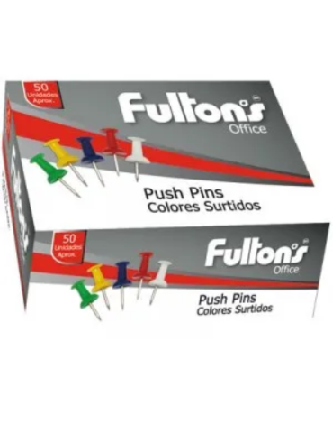 6 Cajas Pinchos Punch Pin Multicolor Fultons (1 Caja Trae : 50 PCS )