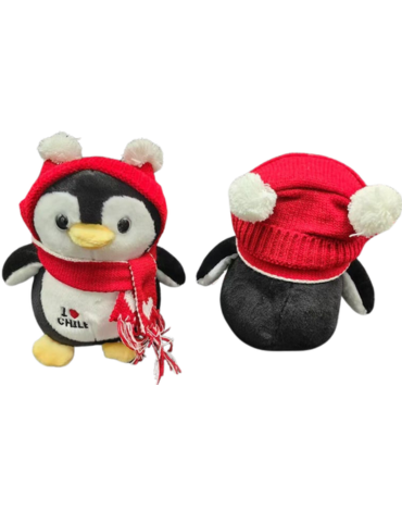 Peluche Pinguino "Yo Amo Chile" con Bufanda x 4 Unds.