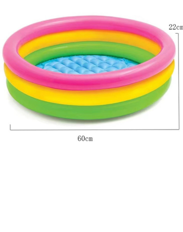 Piscina Inflable Redonda x 6 Unds .Medida: 22 x 60 cm aprox.