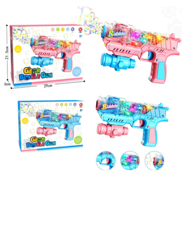 Pistola Lanza Burbuja con Luz x 3 Unds.