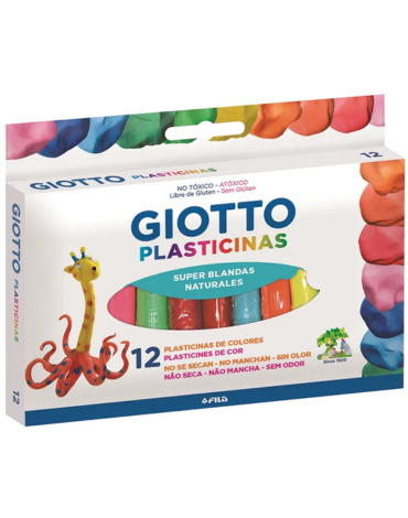 4 Set Plasticinas Natural 12 Barras De Colores Giotto