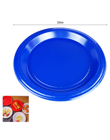 100 Pack de Plato Plástico Desechable. (1 Pack: 10 PCS ) Medidas : 23 cm aprox.