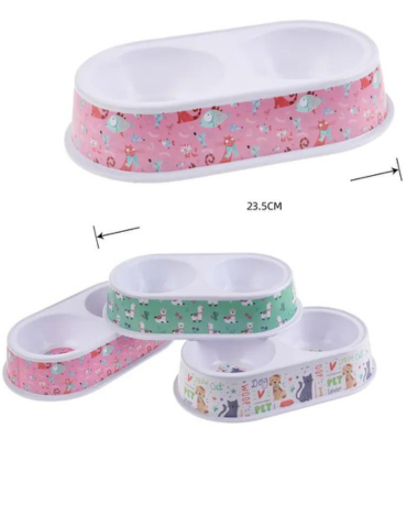 Plato para Mascotas de Plástico x 10 Unds. Medida:23.5*13*5 cm aprox