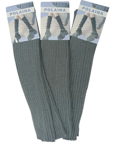 Polaina Escolar Color Gris x 12 Unds.