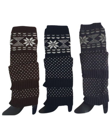 Polaina de Lana Estampada Colores Surtidos x 12 Unds.