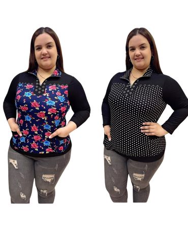 Polera Manga Larga para Señora Colores Surtidos x 12 Unds. Tallas: Estándar