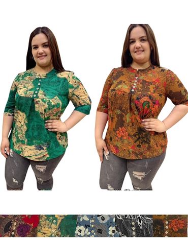 Polera para Señora Colores Surtidos x 12 Unds. Tallas: Grandes