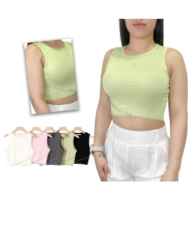 Polera Elasticada de Dama Colores Surtidos x 12 Unds Talla: S / M - M / L
