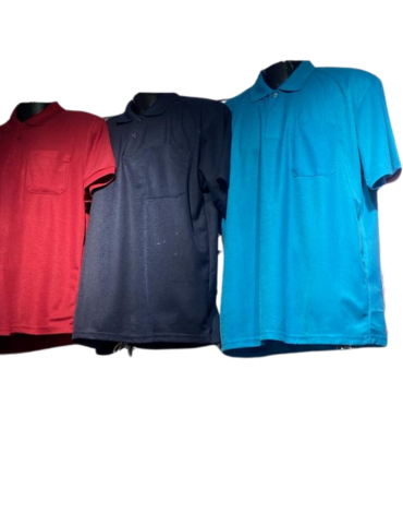 Polera Piqué de Hombre Manga Corta con  Bolsillo  Colores Surtidos x 20 Unds. Tallas: M - L - XL -XXL