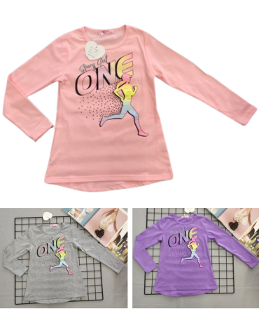 Polera Manga Larga Colores Surtidos x 18 Unds. Talla: 4 - 6 - 8 - 10 - 12 - 14 Años.