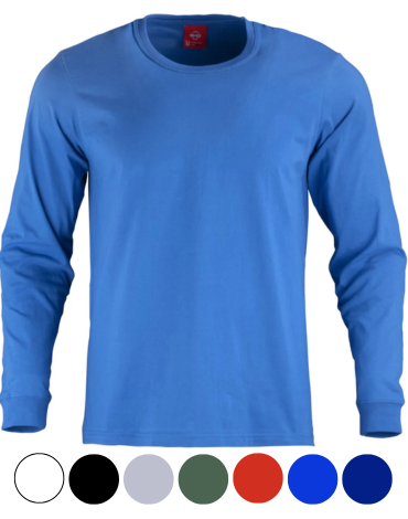 Polera de Hombre Manga Larga (Elegir Talla y Color) x 10 Unds. Tallas: XXS a 4XL