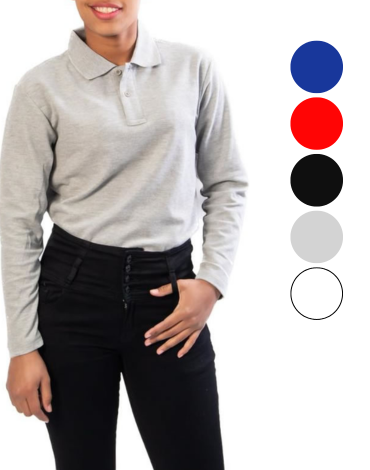 Polera Pique de Mujer M/L (Elegir Talla y Color) x 6 Unds. Talla: S a XL