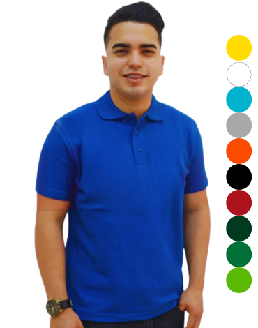 Polera de Pique Unisex Manga Corta (Elegir Color y Talla) x 10 Unds. Tallas: XS - S - M - L - XL - XXL