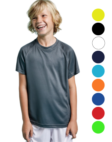 Polera Deportiva de Niño (Elegir Talla y Color) x 12 Unds. Tallas: 4 - 8 - 12 - 16