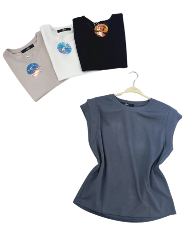 Polera de Dama Colores Surtidos x 12 Unds. Talla: S - M - L