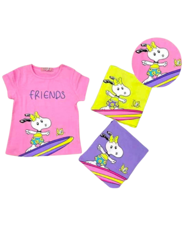 Polera de Niña Colores Surtidos x 12 Unds. Talla: 2 a 5 años
