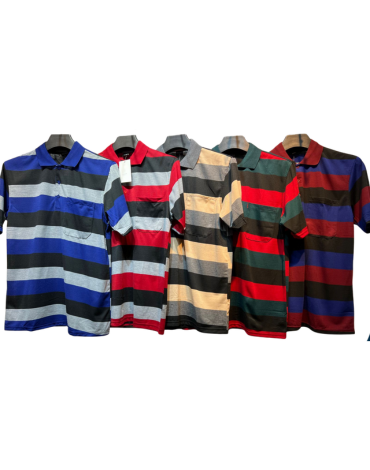 Polera de Hombre con Cuello Colores Surtidos x 20 Unds. Talla: M - L - XL -XXL