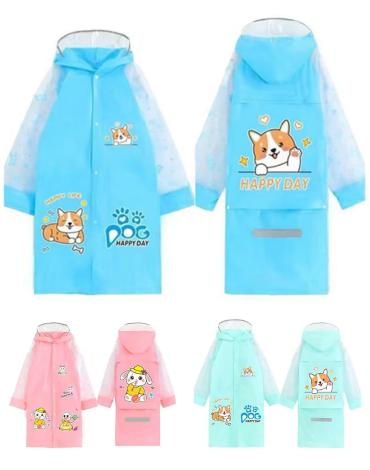 Poncho Impermeable Infantil Colores Surtidos x 12 Unds. Talla: L - 4XL