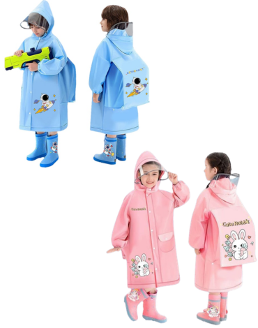 Poncho Impermeable Infantil Colores Surtidos x 4 Unds. Talla: S a XL