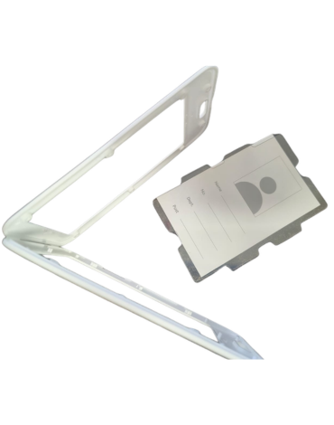 Porta Credencial Vertical Doble Cara Color Blanco x 50  Unds.