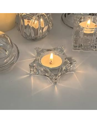 Candelabro Diseño Estrella x 12 Unds. Medidas: 7.5 x 2 cm aprox