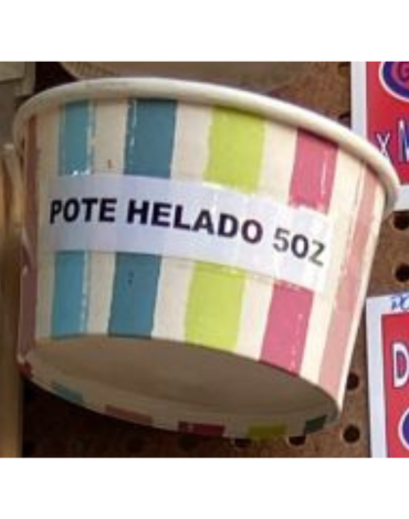 6 Set de Envase para Helados.Medida: 5 oz (1 Set Trae 50 PCS)