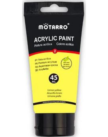 Pintura Acrylic Amarillo Limon x 12 Unds. Medidas: 45ml