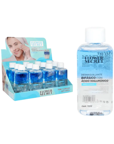 Desmaquillante Bifásico con Ácido Hialurónico x 4 Unds. Medida: 70 ml aprox.