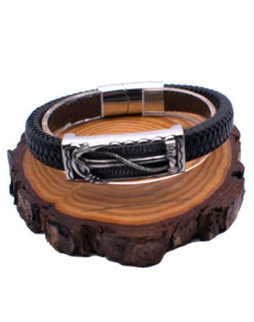 Pulsera Hombre Color Negro x 6 Unds
