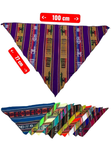 Puntilla Aguayo Colores Surtidos x 6 Unds. Medida: 100 x 77 cm aprox.